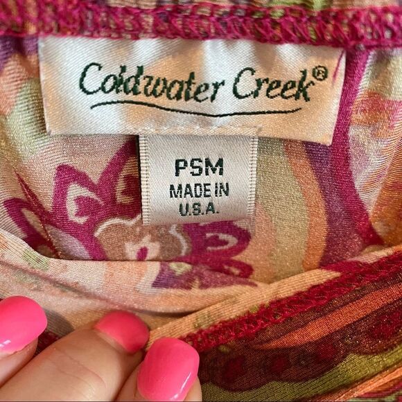 Coldwater Creek Paisley Faux Wrap Maxi Long Skirt - Picture 4 of 7